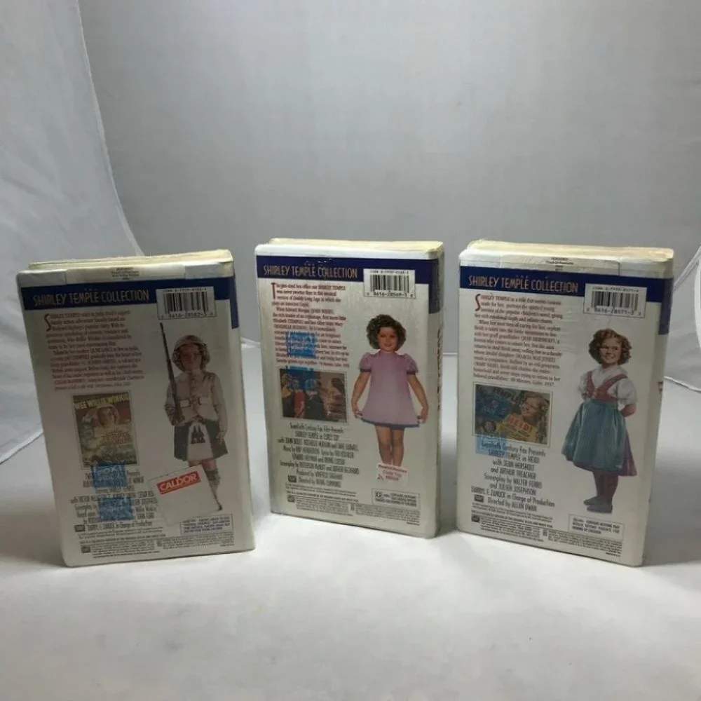 Collectors SHIRLEY TEMPLE COLLECTION LOT 3 VHS video Tapes MOVIES
